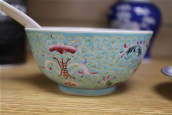 A collection of Chinese blue and white ceramics